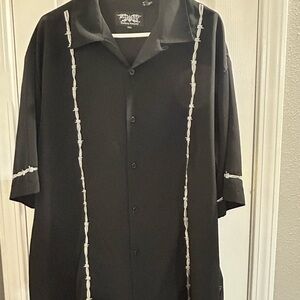 Dragonfly Clothing Company with White Barbed Wire embroidered Design